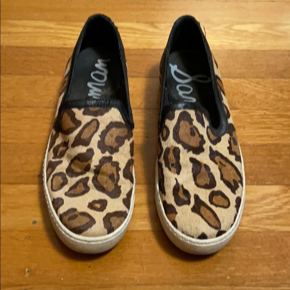 Sam Edelman Leopard print Tan Slip-on Sneaker Sz 7